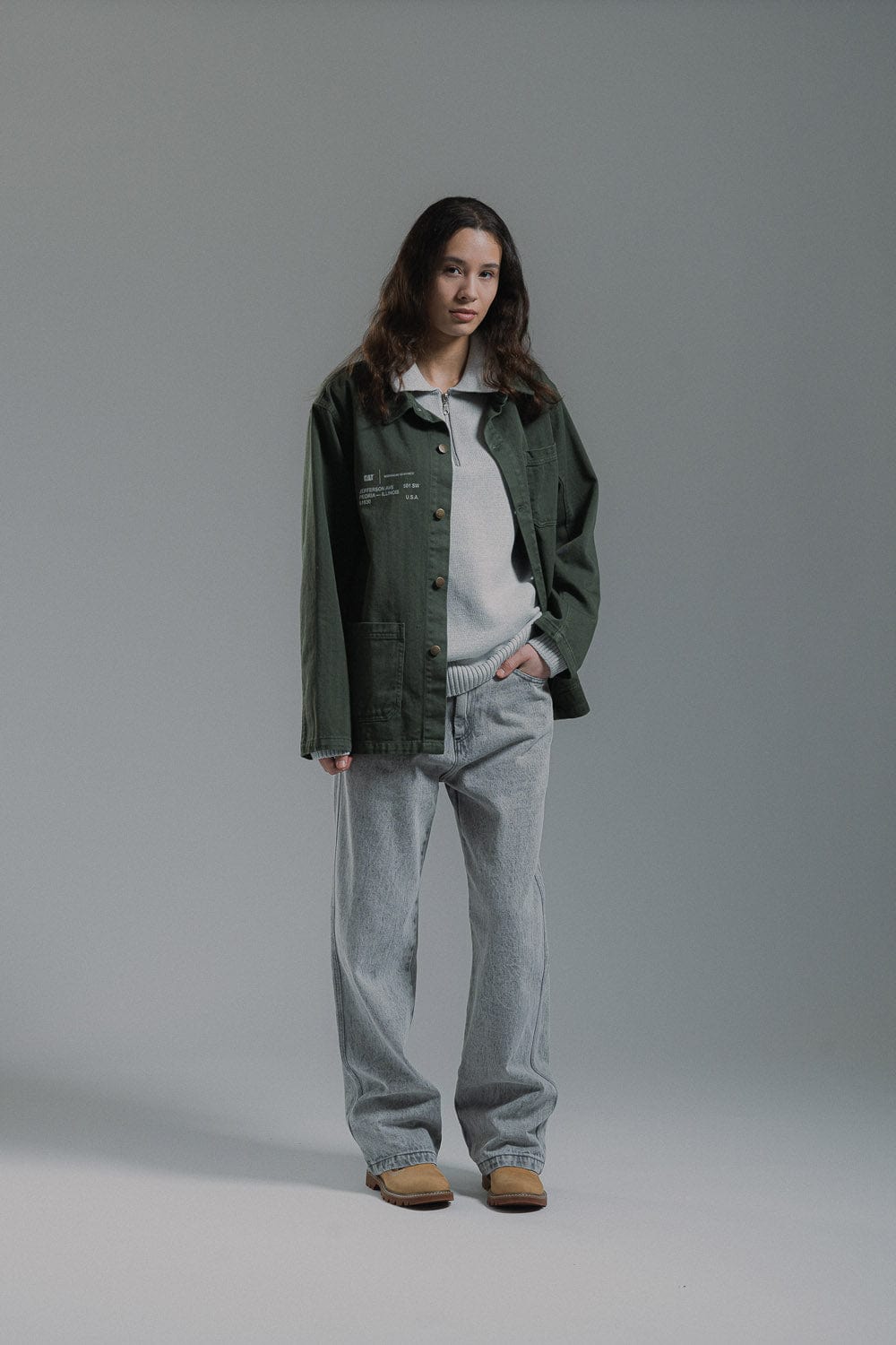 cat wwr giacche Printed Twill Overshirt