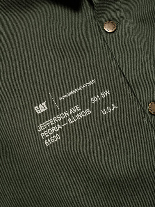 cat wwr Printed Twill Overshirt foto 5