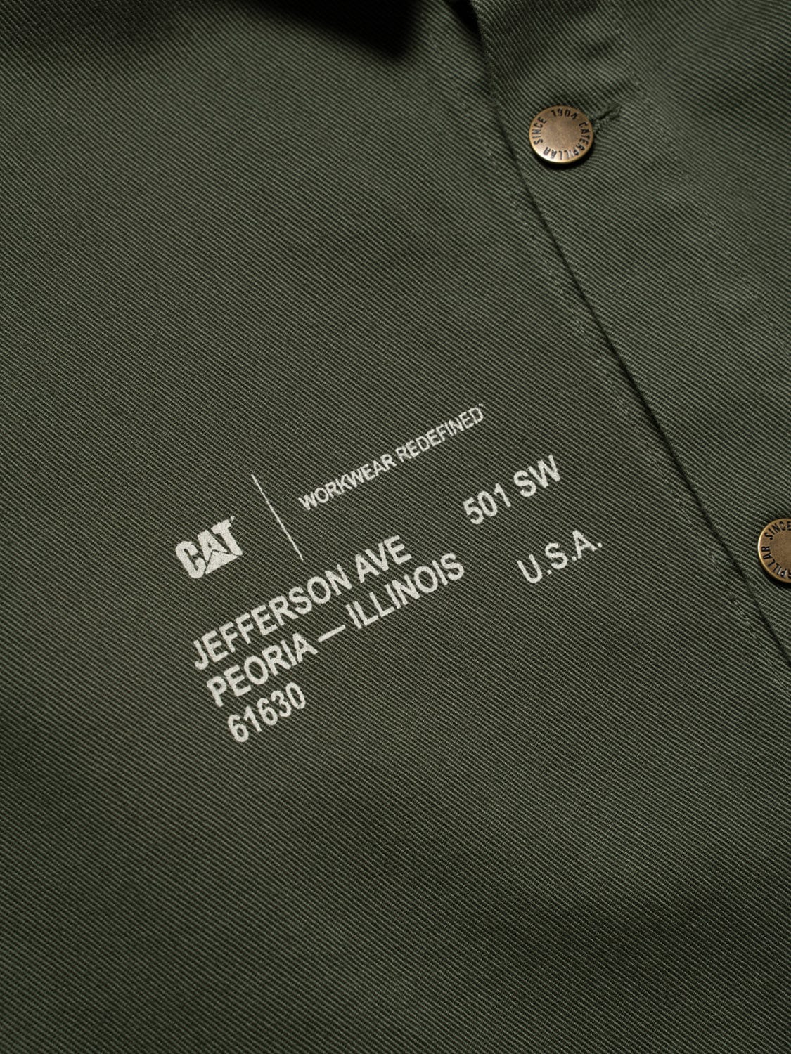 cat wwr giacche Printed Twill Overshirt
