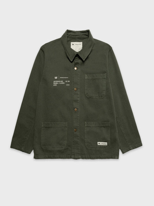 cat wwr Printed Twill Overshirt foto 1
