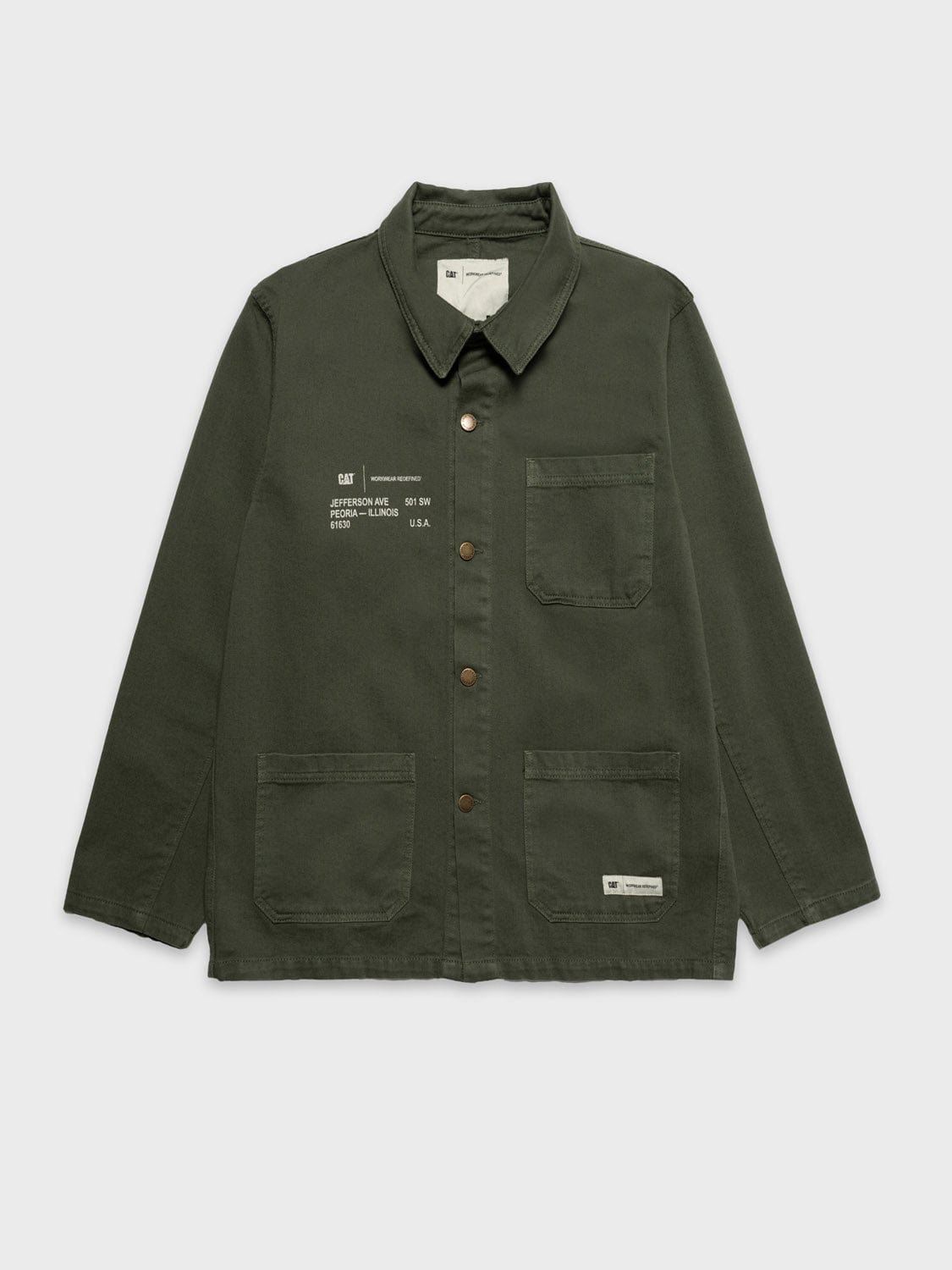 cat wwr giacche Printed Twill Overshirt
