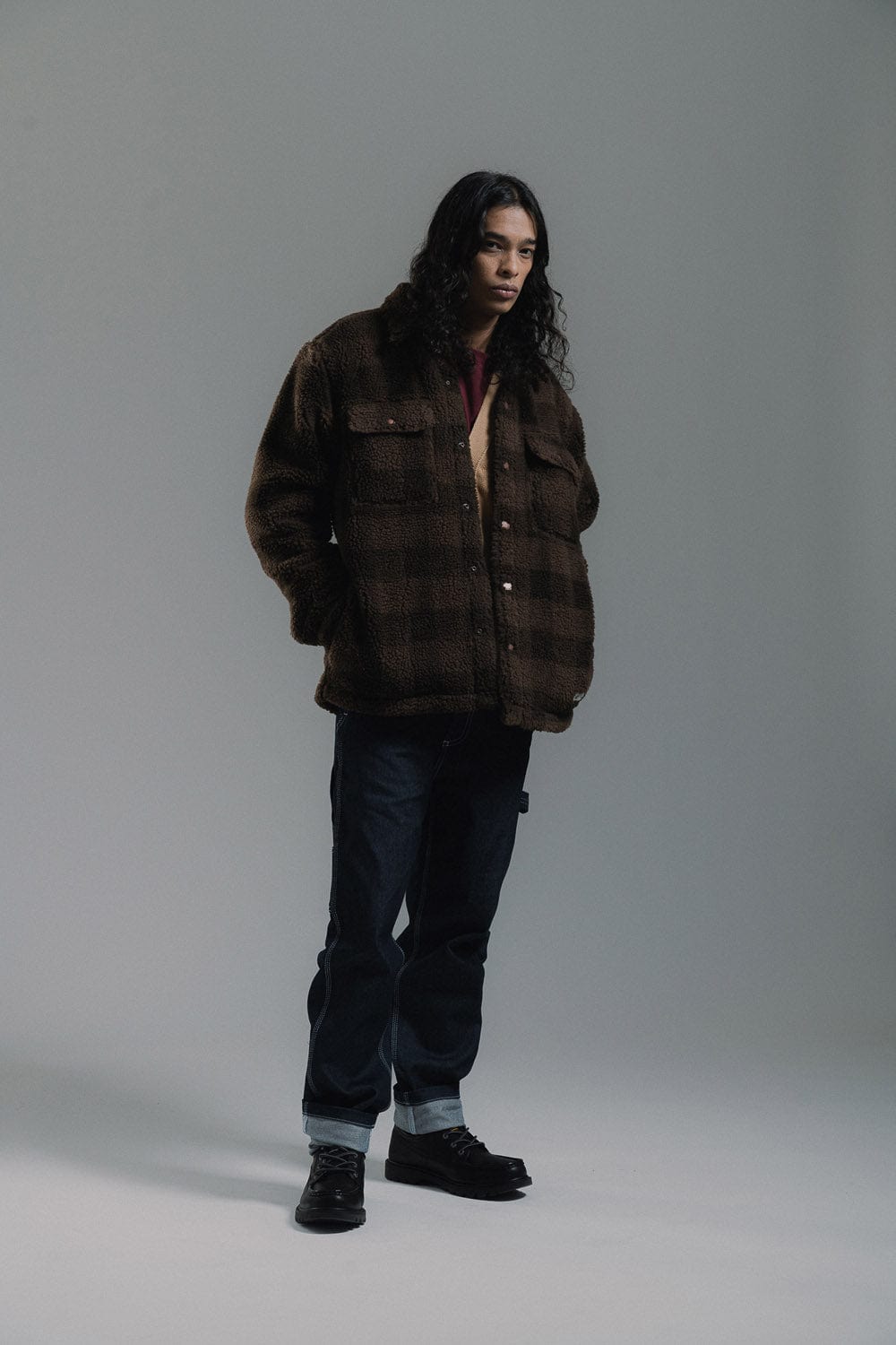 cat wwr giacche Sherpa Overshirt
