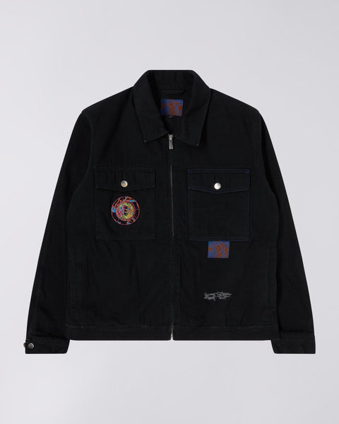Le Ore Full Zip Jacket In Black/Canvas