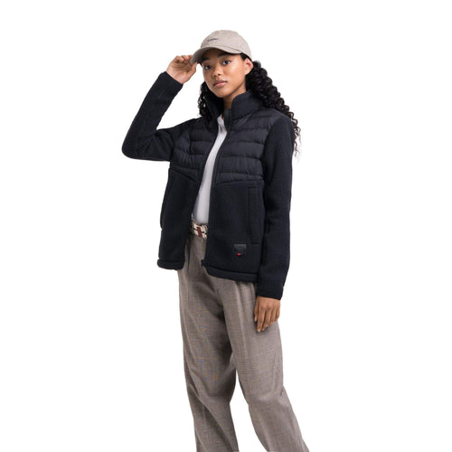 giacche herschel WOMEN S HYBRID SHERPA FULL ZIP BLACK
