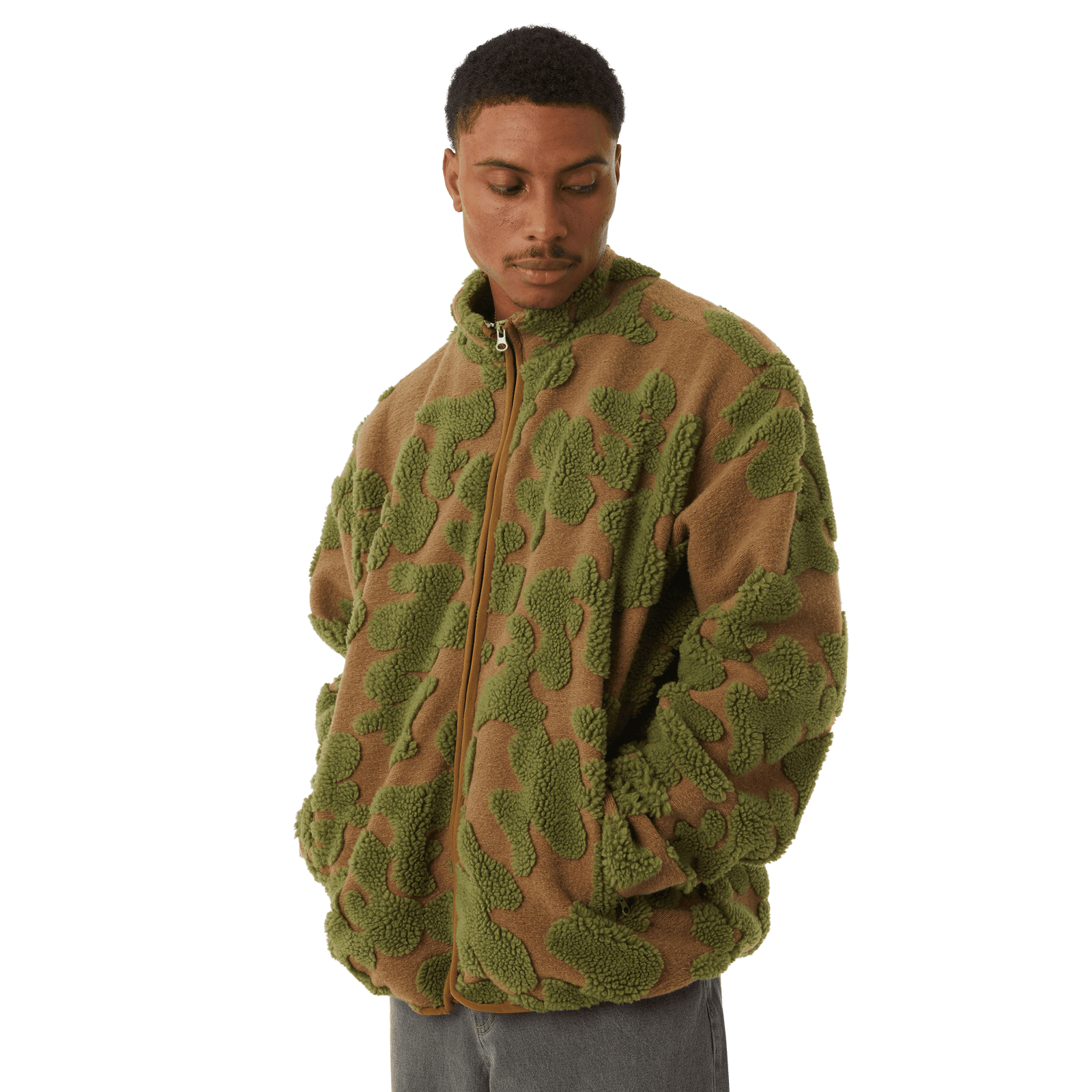 huf giacche Abstract High Pile Jacquard