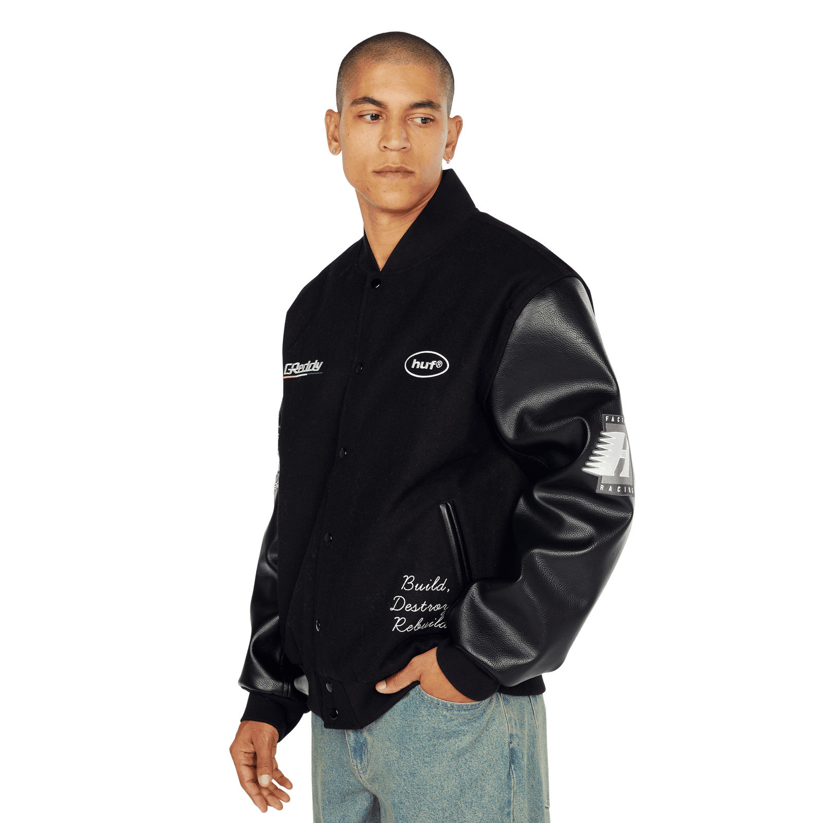 huf giacche Huf X Greddy Varsity Jacket