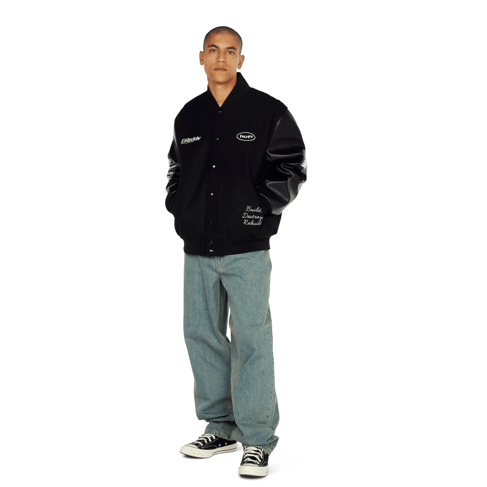 huf giacche Huf X Greddy Varsity Jacket