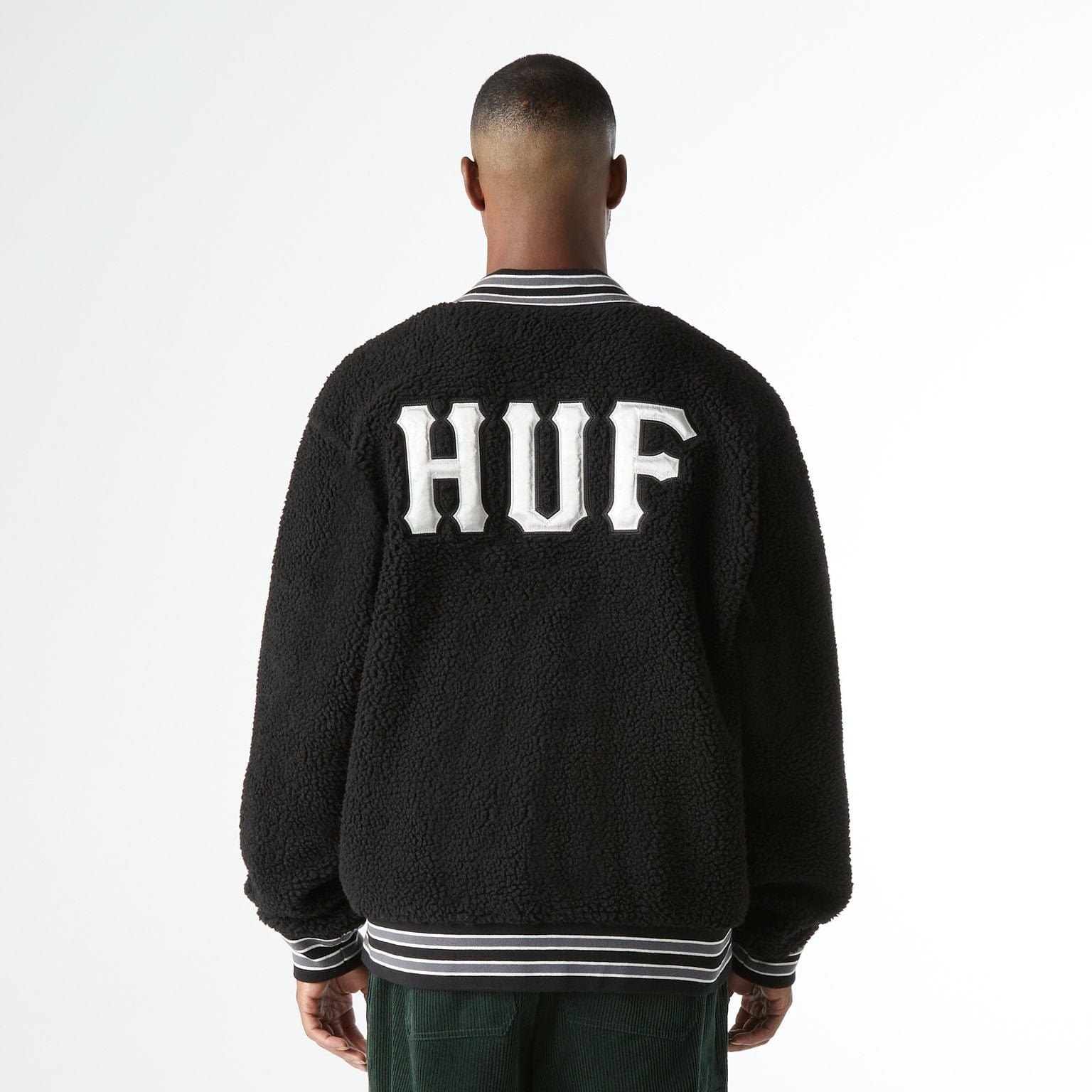 Huf | giacche SHERPA VARSITY JACKET - BLACK