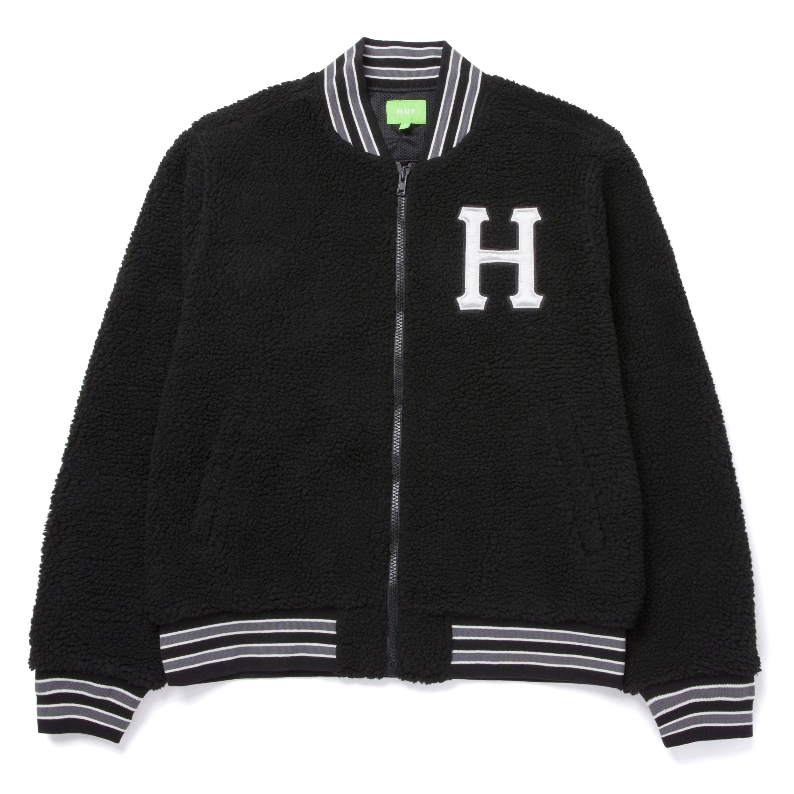 HUF SHERPA VARSITY JACKET ブラック ＬXL Huf | giacche SHERPA VARSITY JACKET - BLACK