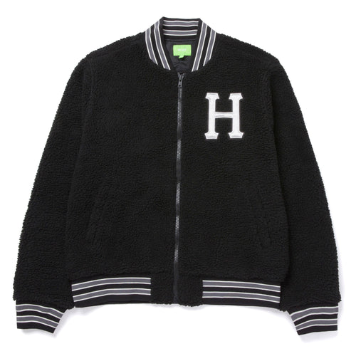 giacche huf SHERPA VARSITY JACKET - BLACK