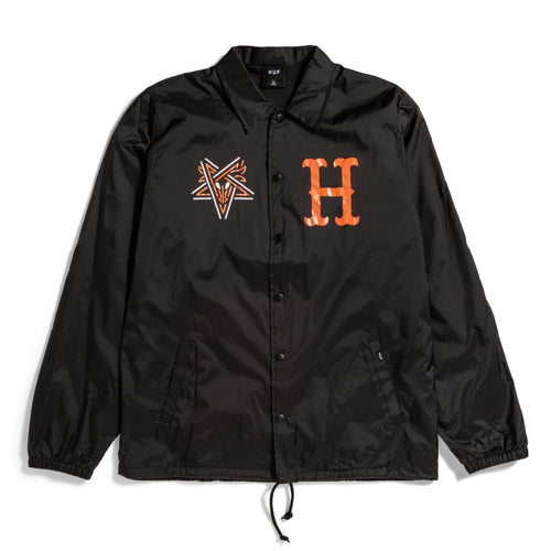 giacche huf SPLIT COACHES JACKET - BLACK