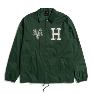 SPLIT COACHES JACKET - FOREST GREEN