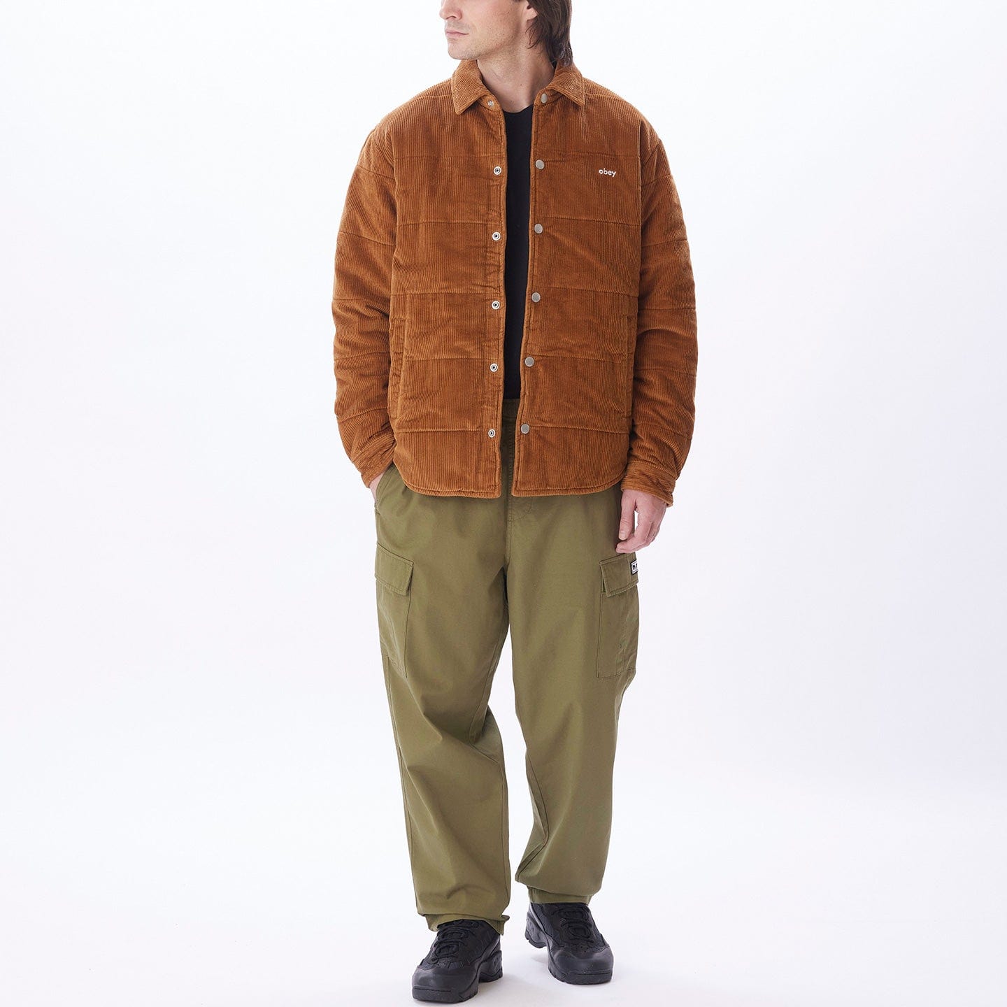 obey giacche GRAND CORD SHIRT JACKET
