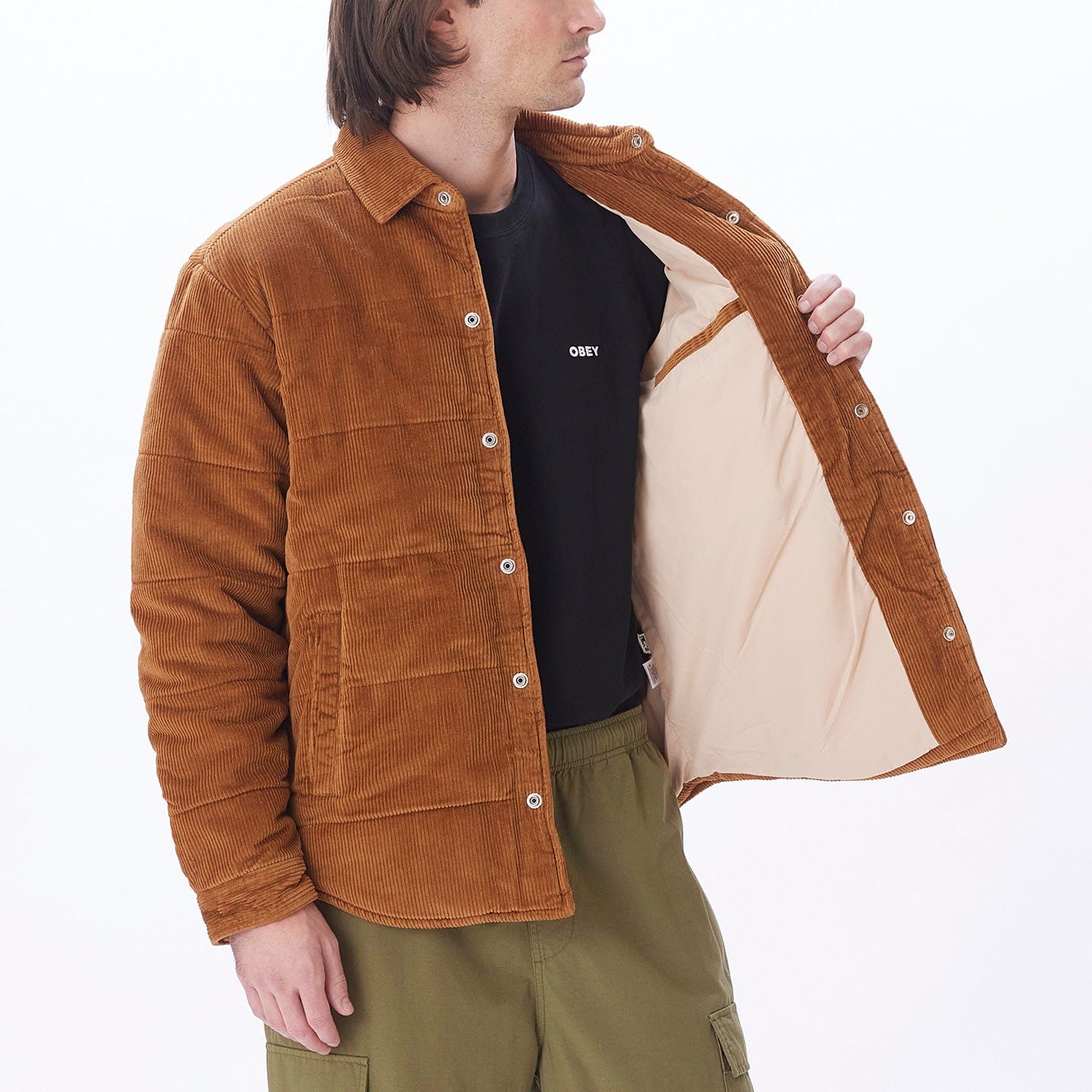 obey giacche GRAND CORD SHIRT JACKET