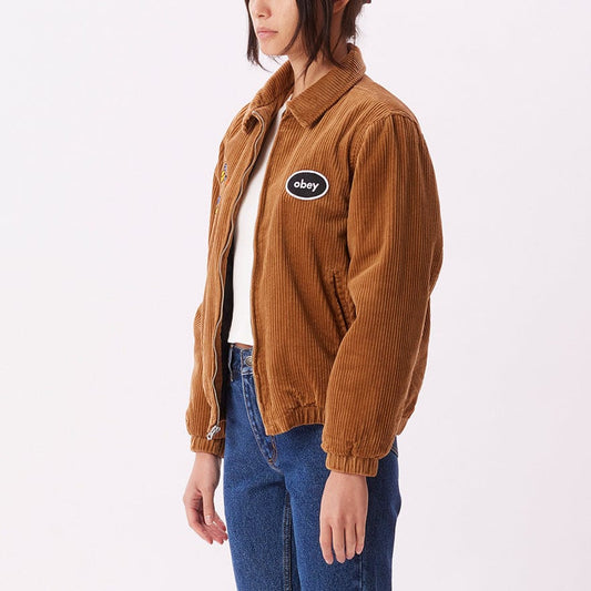 obey NOMAD CORDUROY JACKET - CATECHU WOOD foto 8