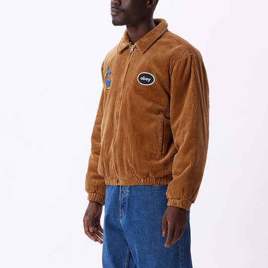 obey NOMAD CORDUROY JACKET - CATECHU WOOD foto 12