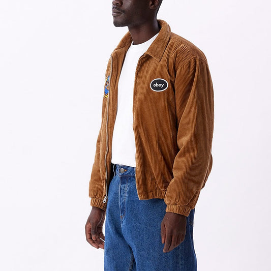 obey NOMAD CORDUROY JACKET - CATECHU WOOD foto 7