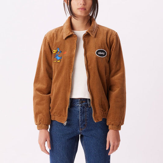 obey NOMAD CORDUROY JACKET - CATECHU WOOD foto 3