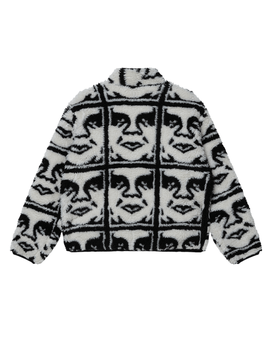 obey Obey Repeated Icon Sherpa Jacket foto 4