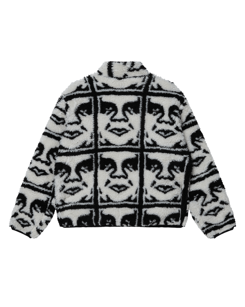 obey giacche Obey Repeated Icon Sherpa Jacket
