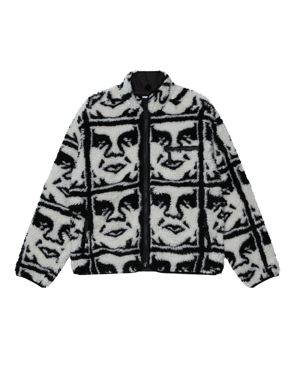 obey giacche Obey Repeated Icon Sherpa Jacket