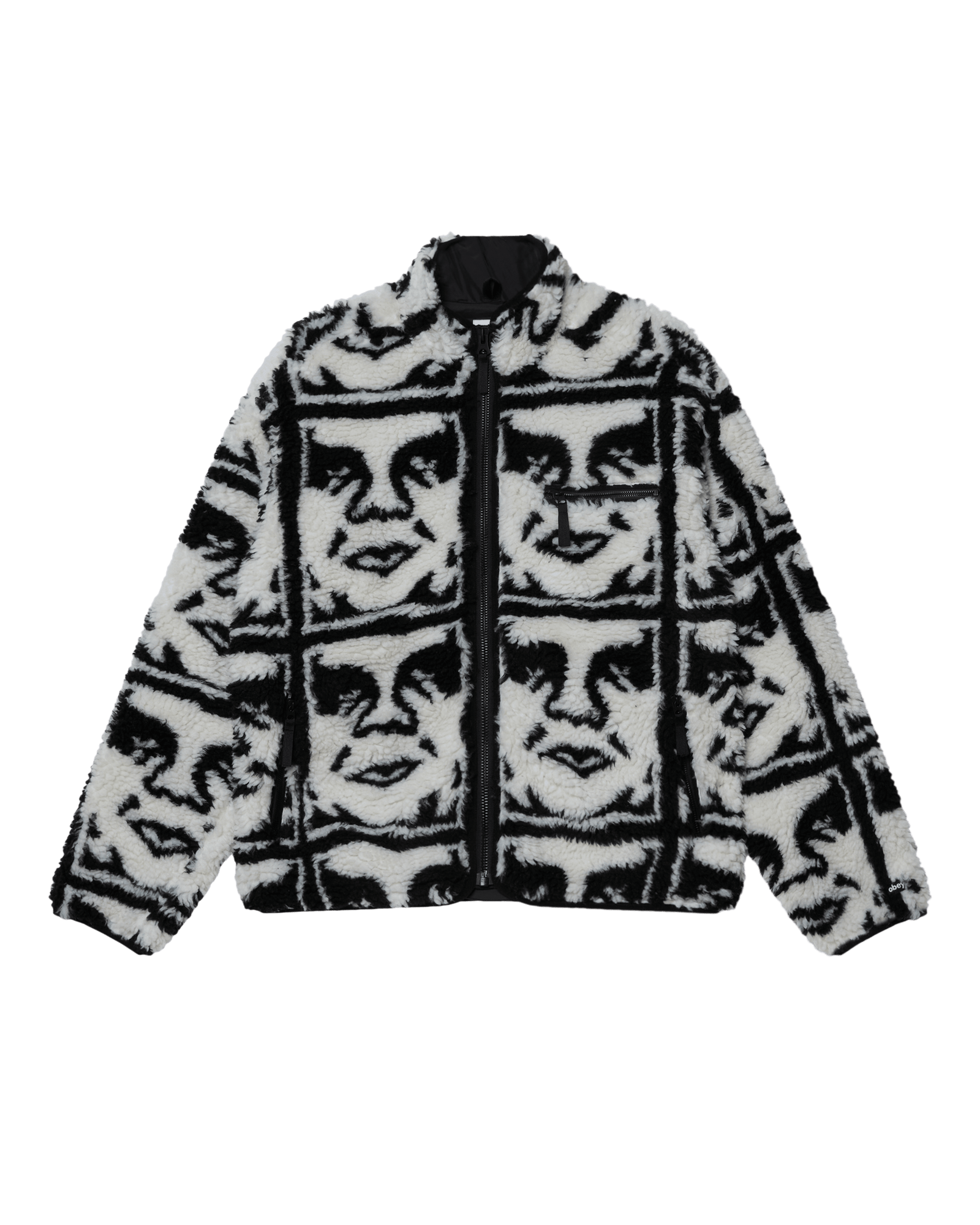 obey giacche Obey Repeated Icon Sherpa Jacket