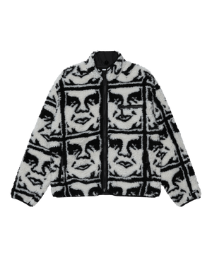 Obey Repeated Icon Sherpa Jacket
