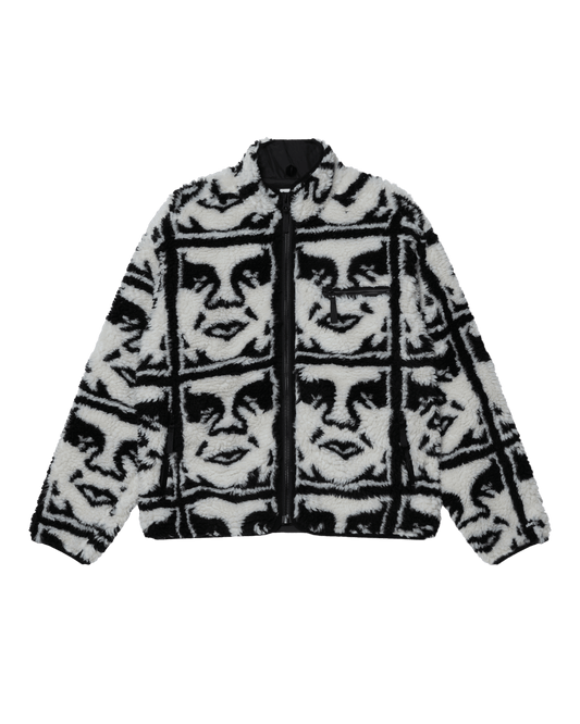 obey Obey Repeated Icon Sherpa Jacket foto 1