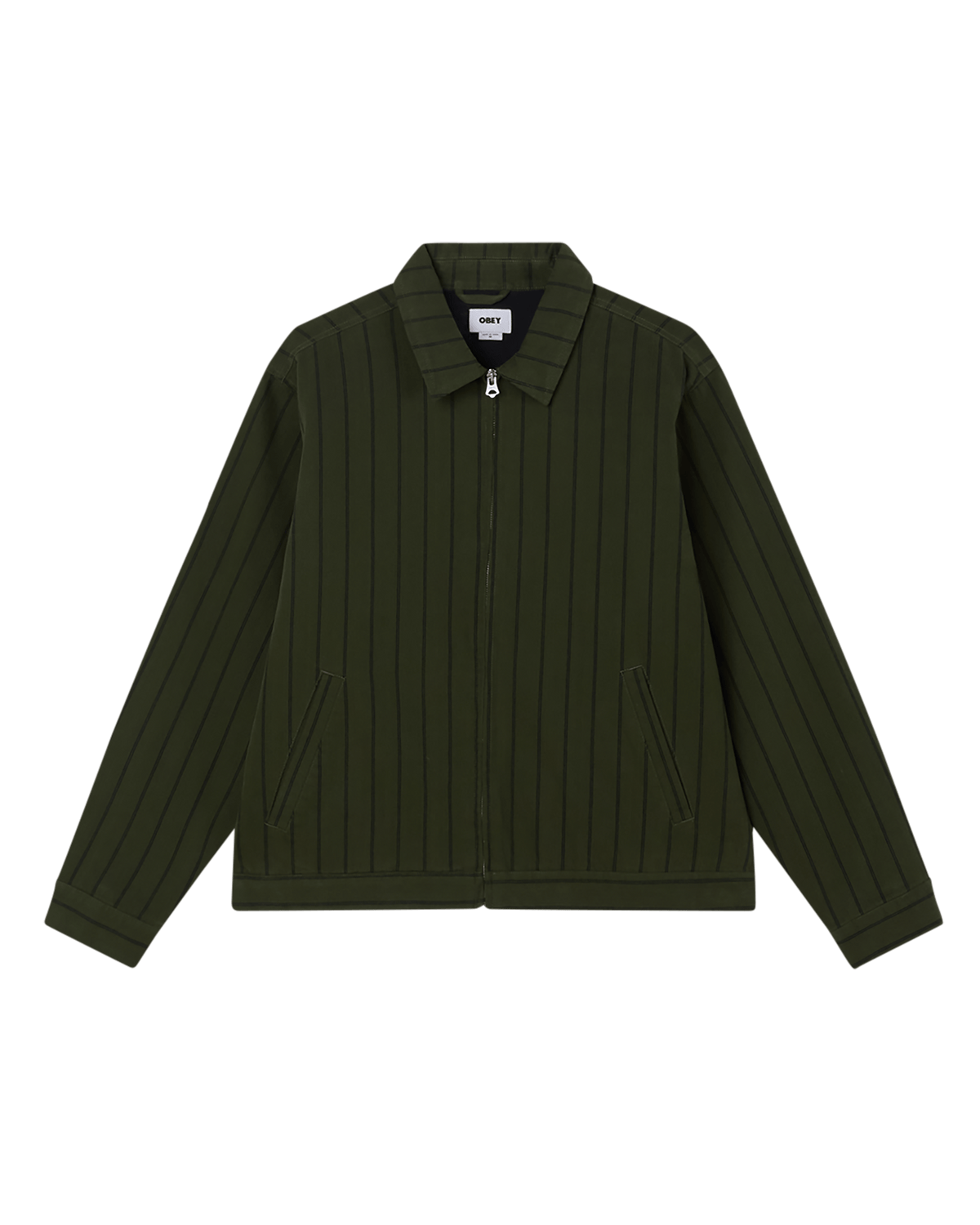 obey giacche Obey Stripe Zip Up Jacket