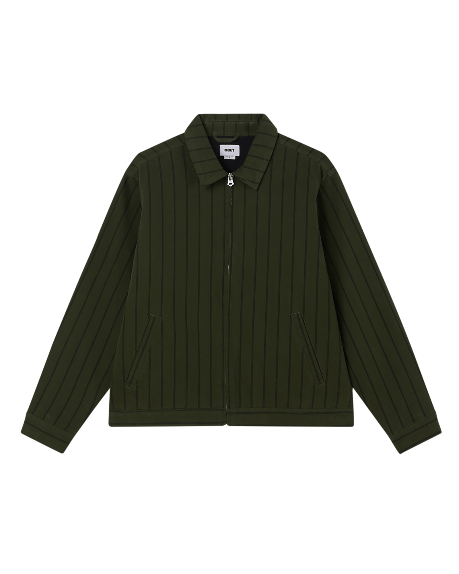 obey giacche Obey Stripe Zip Up Jacket
