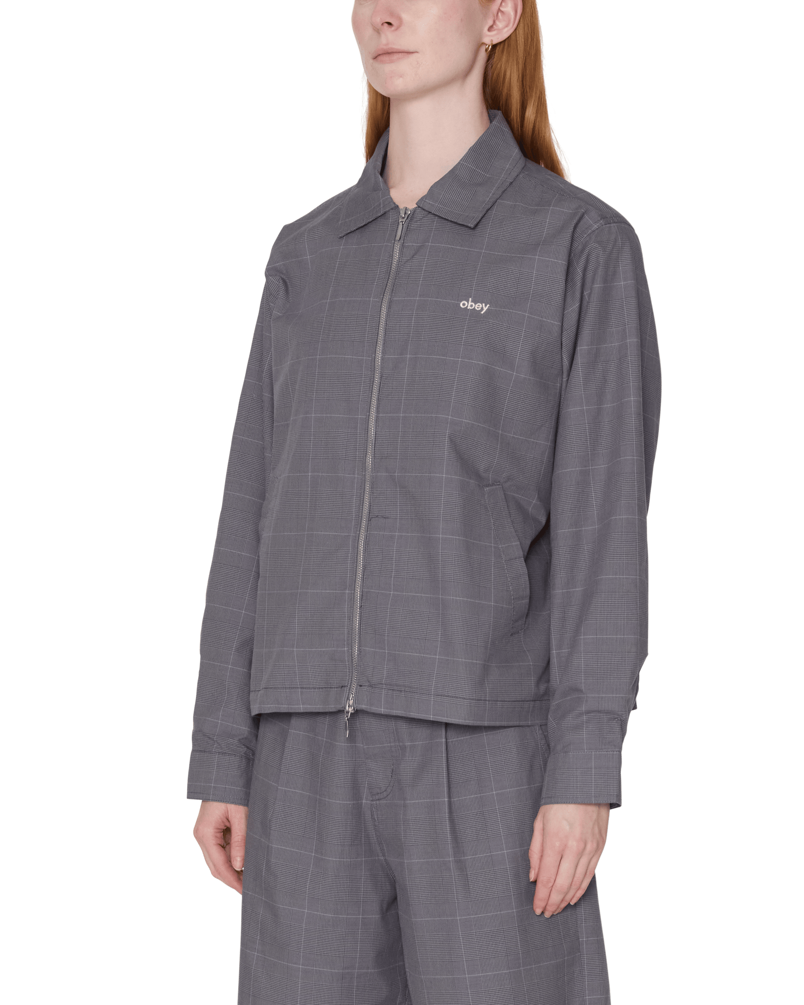 obey giacche Olivia Plaid Jacket