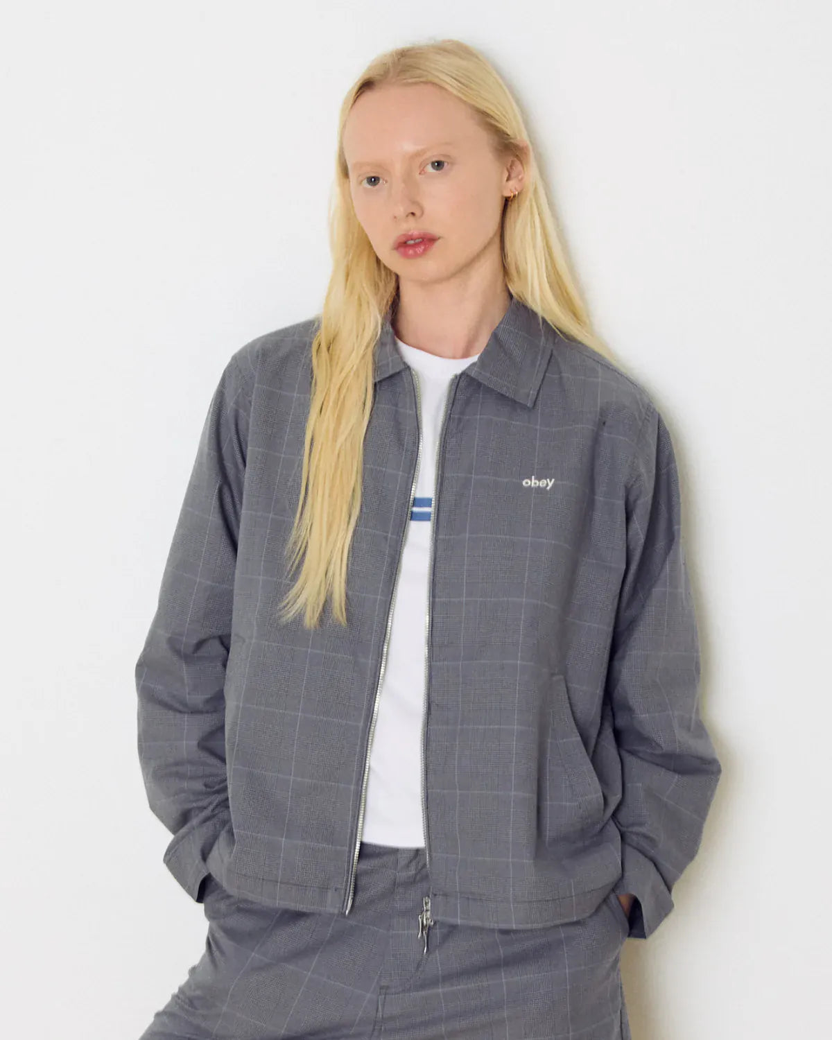 obey giacche Olivia Plaid Jacket