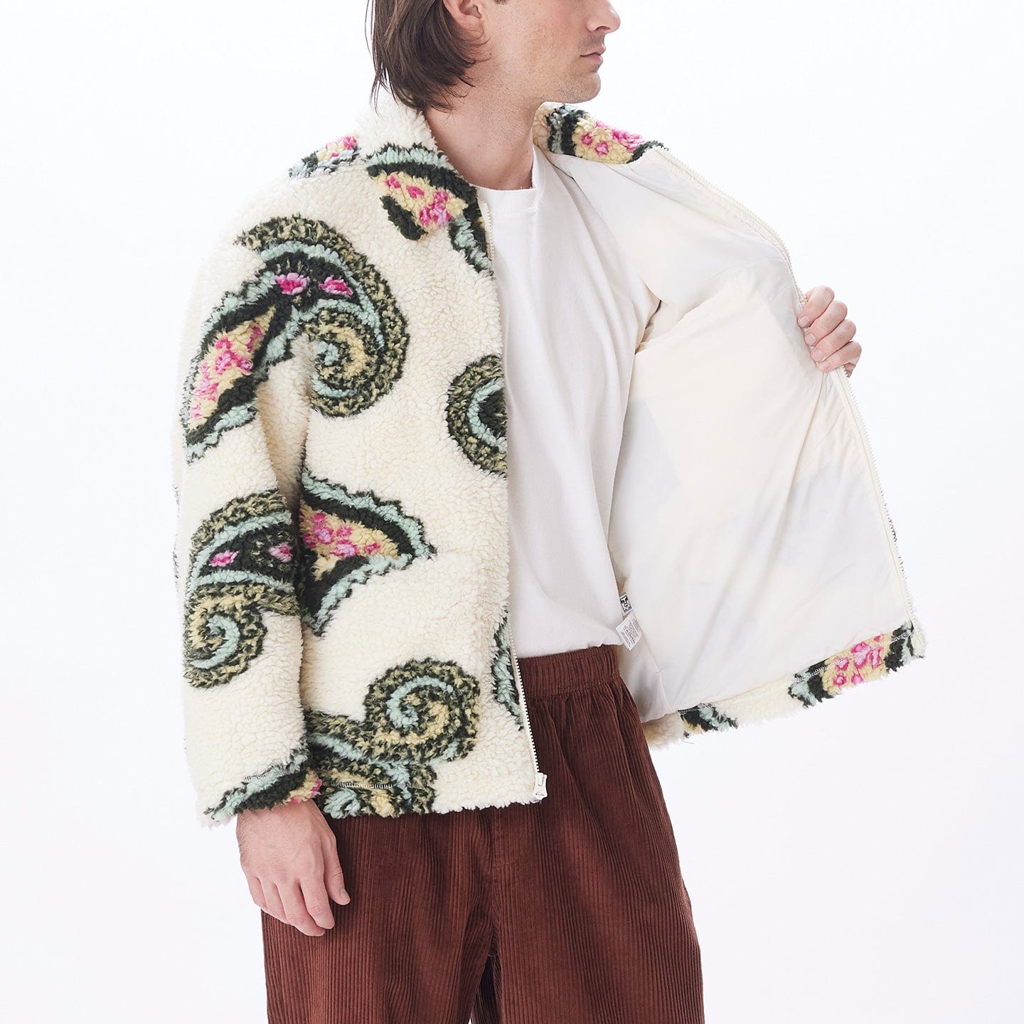 obey giacche PAISLEY SHERPA JACKET