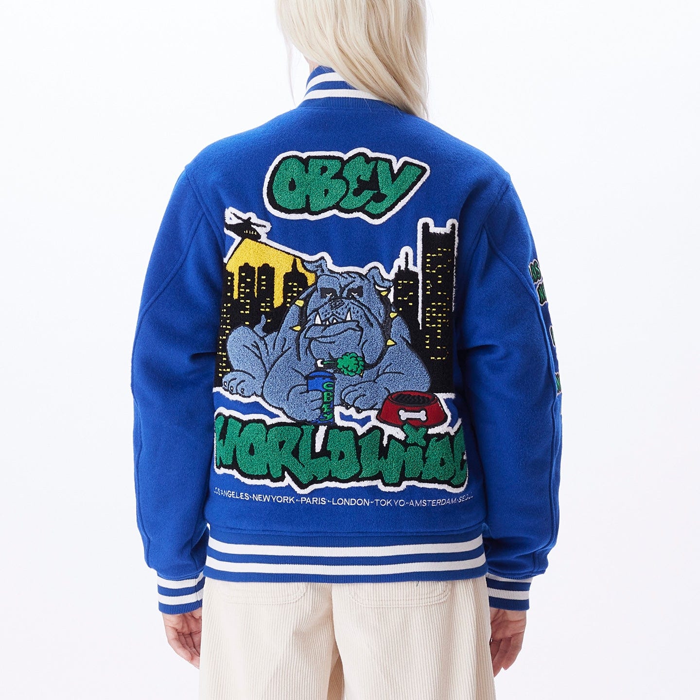 obey giacche ROLL CALL VARSITY JACKET