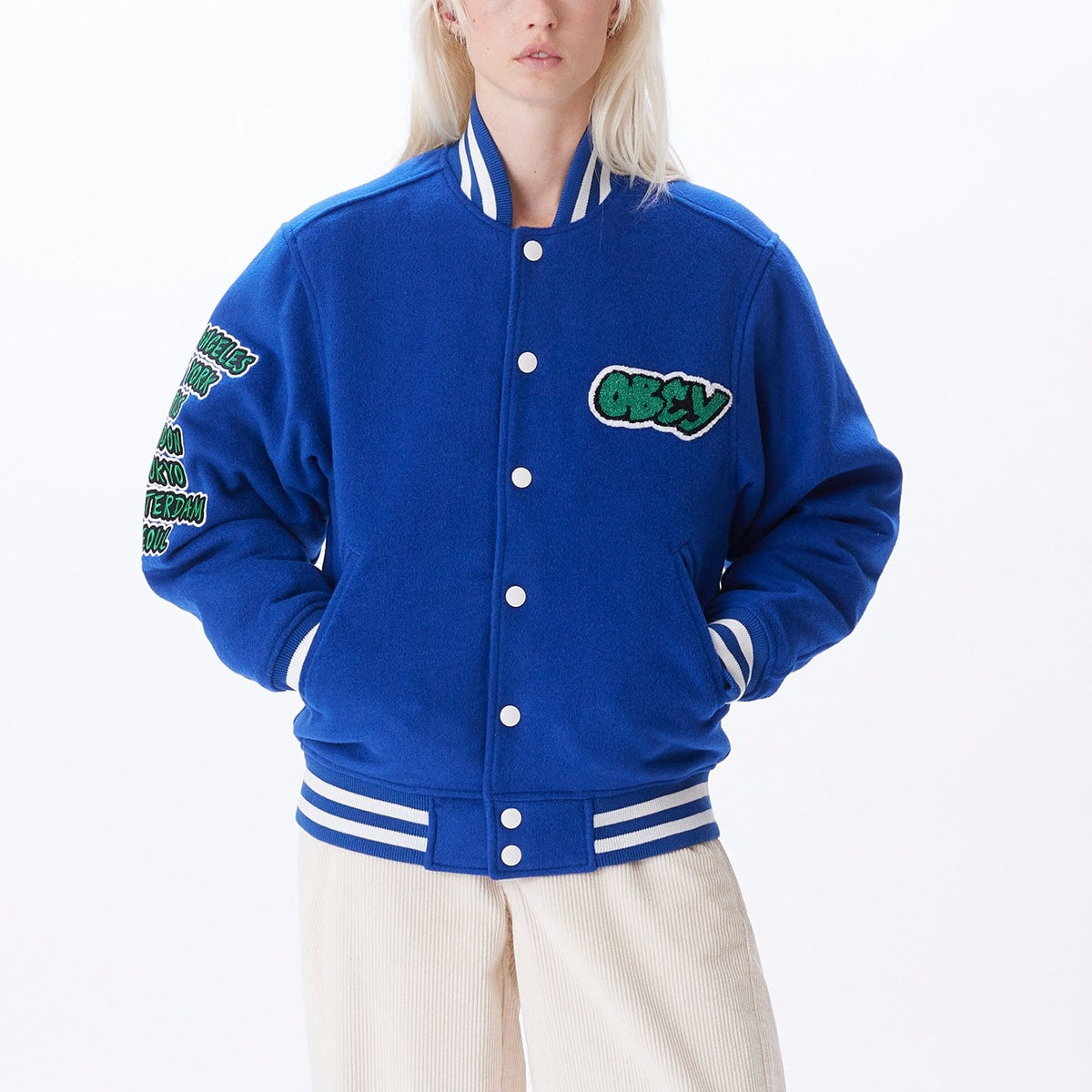 obey giacche ROLL CALL VARSITY JACKET