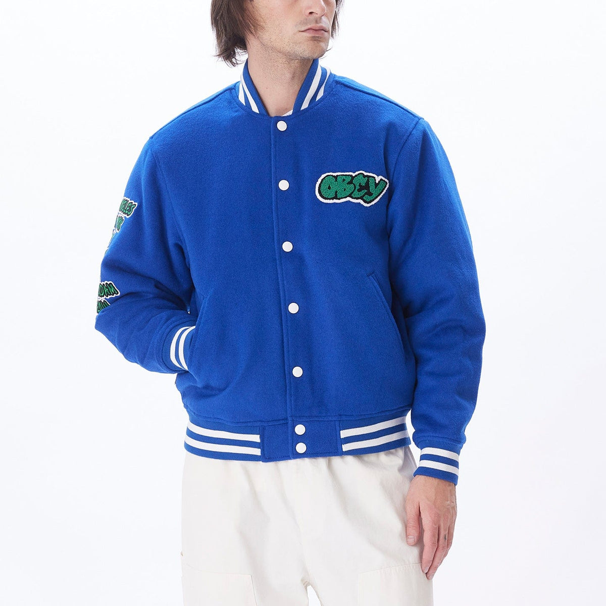 obey giacche ROLL CALL VARSITY JACKET