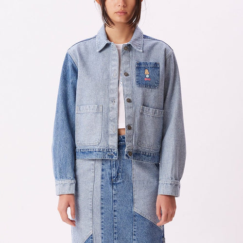 giacche obey SIENNA SHIRT JACKET - LIGHT INDIGO