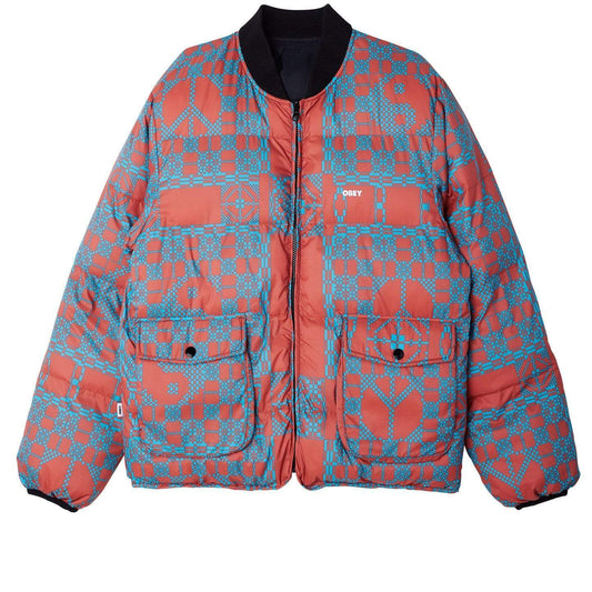 obey SIGNS PUFFER JACKET - HOT SAUCE MULTI foto 6