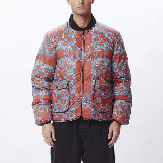 obey SIGNS PUFFER JACKET - HOT SAUCE MULTI foto 1