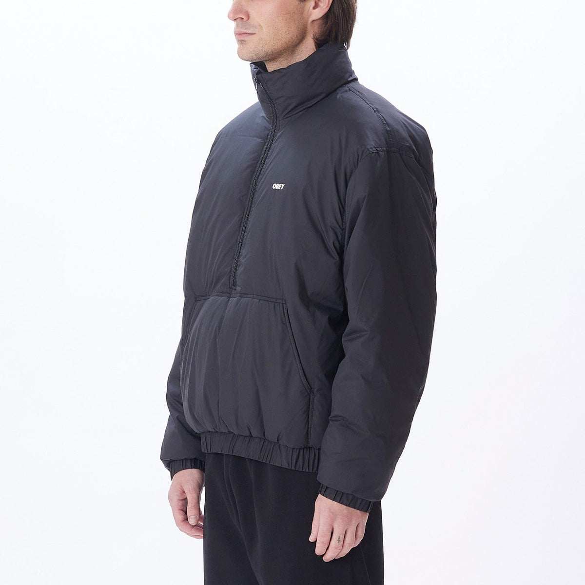 obey giacche STUDIO MOCK NECK ANORAK