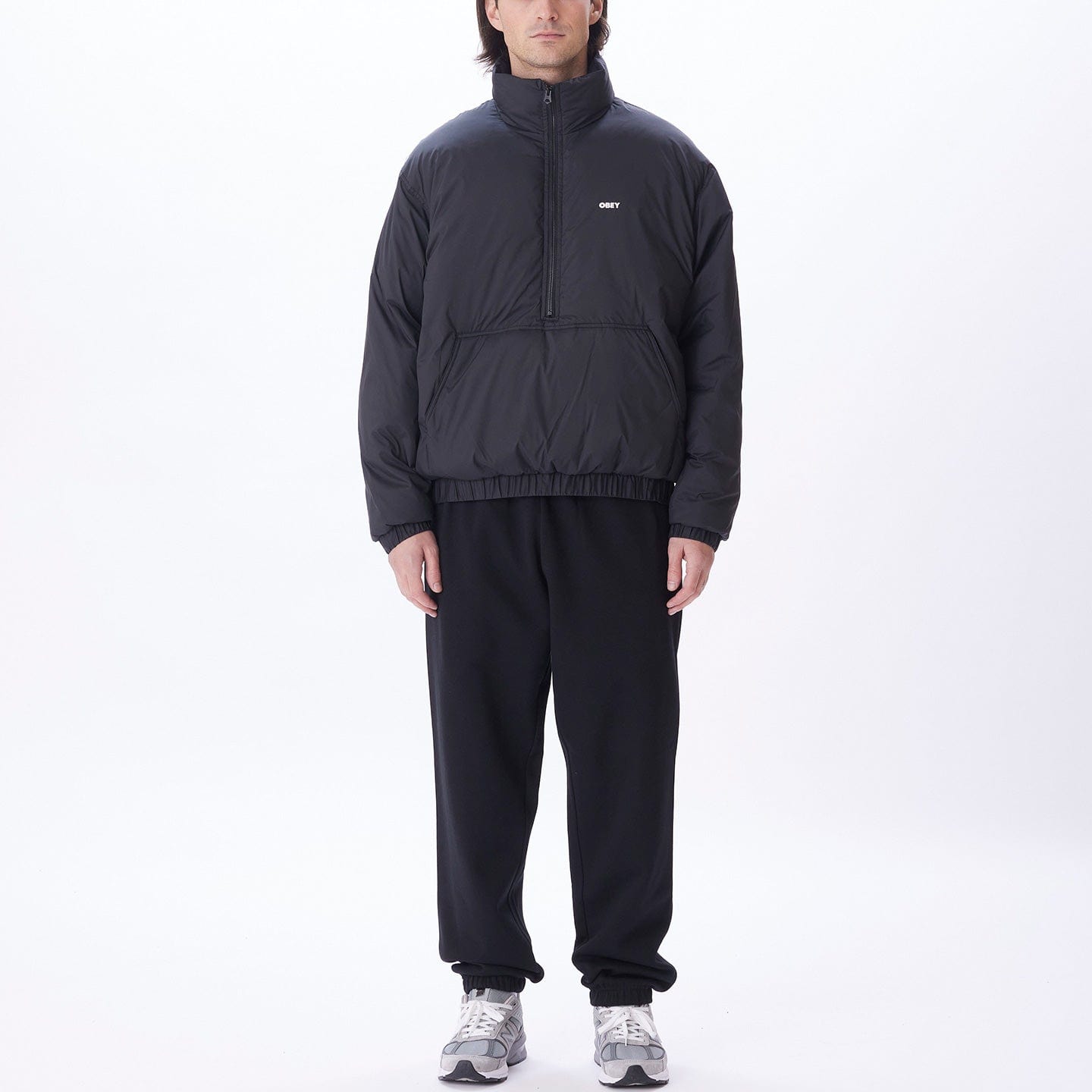 obey giacche STUDIO MOCK NECK ANORAK