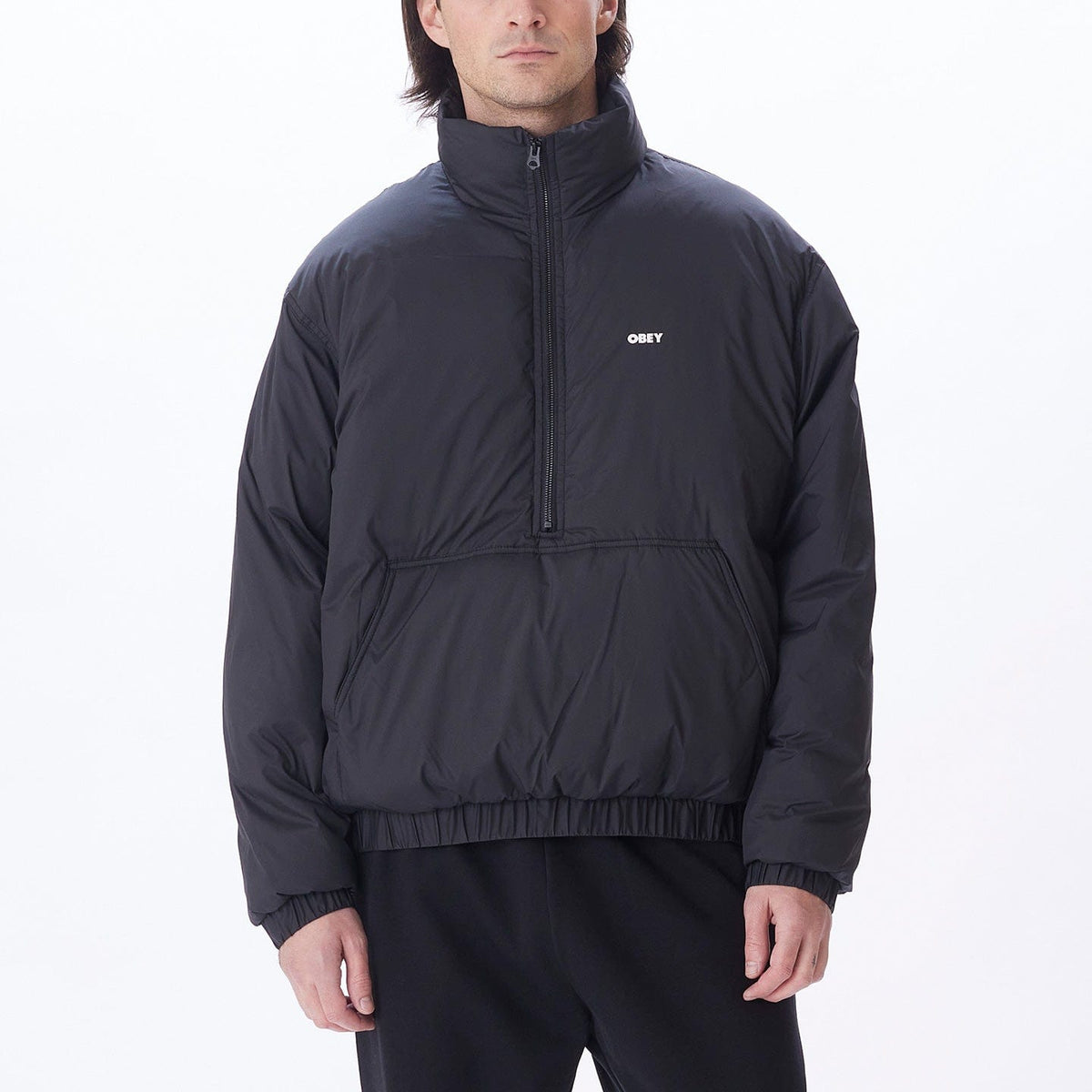 obey giacche STUDIO MOCK NECK ANORAK