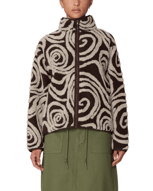 Swirls Jacquard Zip Jacket