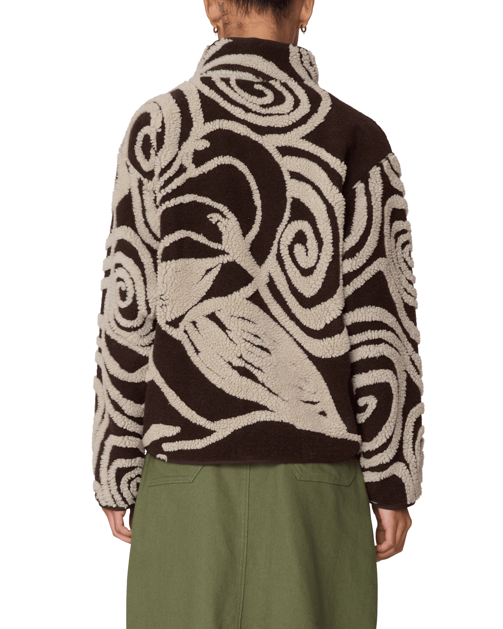 obey giacche Swirls Jacquard Zip Jacket