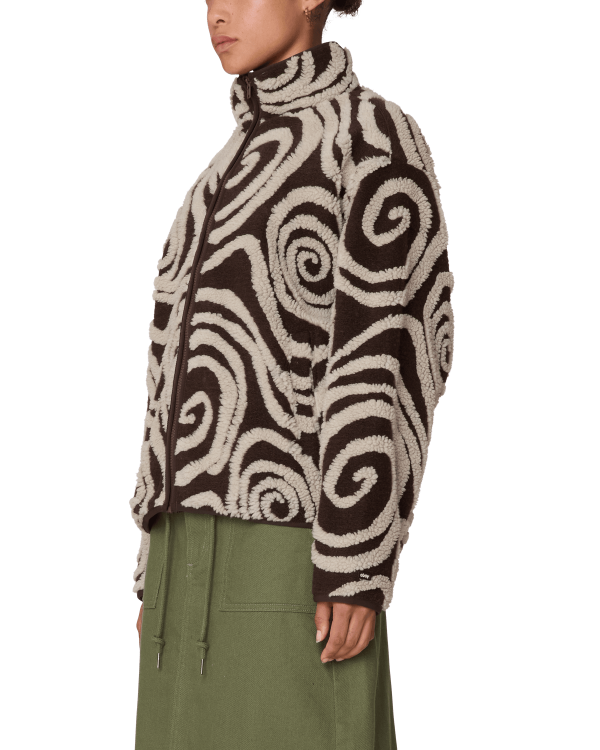 obey giacche Swirls Jacquard Zip Jacket