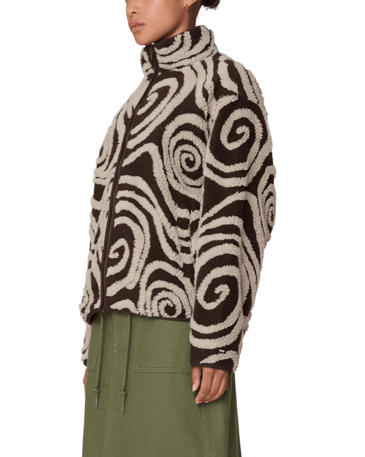 obey Swirls Jacquard Zip Jacket foto 2