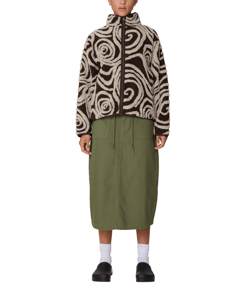 obey giacche Swirls Jacquard Zip Jacket
