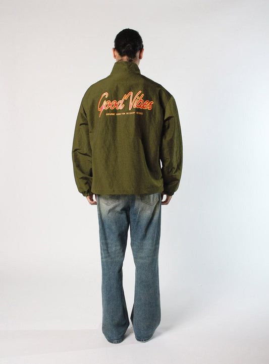 tee library What Life Is Good Vibes Crinkly Track Jacket foto 2