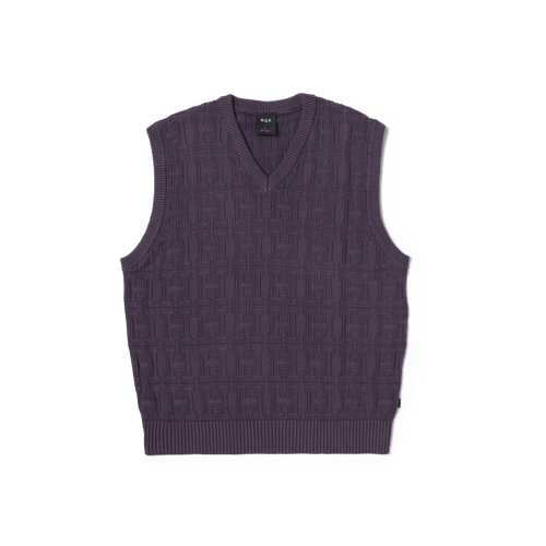 gilet huf INTERLACED JACQUARD OVERDYED VEST