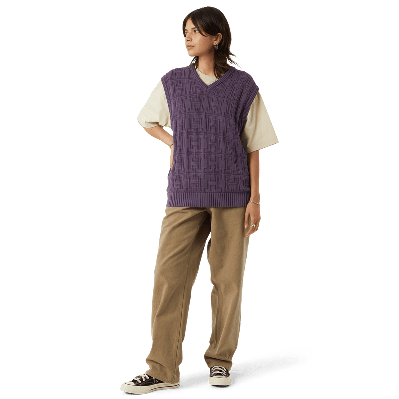 huf gilet Interlaced Jacquard Overdyed Vest